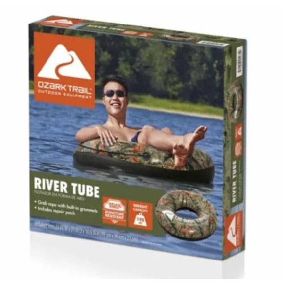 Ozark Trail River/Pool Inflatable 39" x 39" Tube Float Camo New 198 lb Capacity - Picture 1 of 5